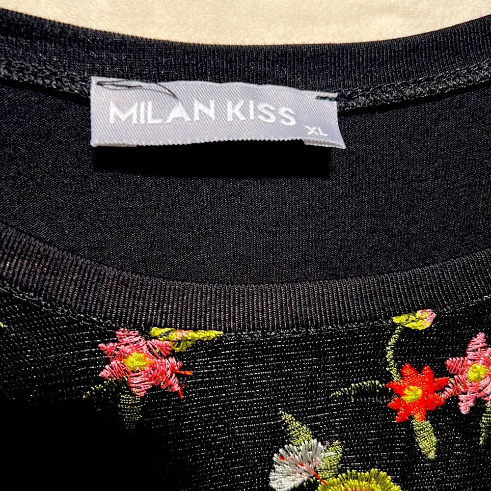Women’s Black Mesh Top